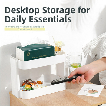 Ράφι Αποθήκευσης Γραφείου 3 Επιπέδων, Αναδιπλούμενο, Πολυλειτουργικό, Πλαστικό (Χωρίς Συναρμολόγηση)