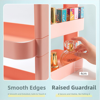 Ράφι Αποθήκευσης Γραφείου 3 Επιπέδων, Αναδιπλούμενο, Πολυλειτουργικό, Πλαστικό (Χωρίς Συναρμολόγηση)