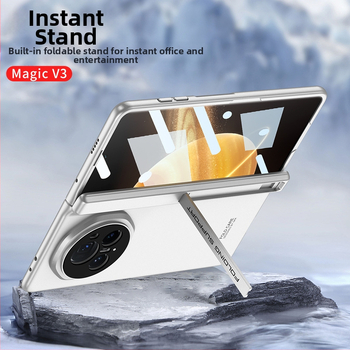 Huawei Honor MagicV3 tālruņa korpuss ar ultra-plānu atbalstu un magnētisko šarnīru, pilns pārklājums, matēts PC materiāls, kritienu aizsardzība