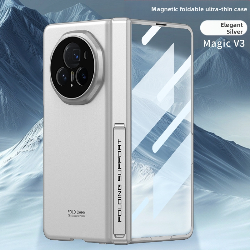 Huawei Honor MagicV3 tālruņa korpuss ar ultra-plānu atbalstu un magnētisko šarnīru, pilns pārklājums, matēts PC materiāls, kritienu aizsardzība