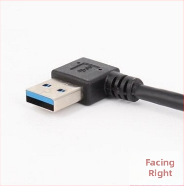 Καλώδιο επέκτασης USB, αρσενικό προς θηλυκό, γωνία 90° αριστερή, USB 3.0, κατασκευή από χαλκό