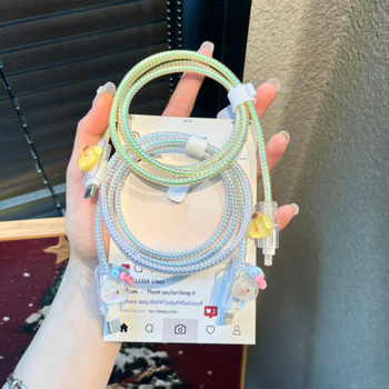 Θήκη προστασίας TPU για φορτιστή Apple 20W και καλώδιο δεδομένων, μοντέλο 3d01, μινιμαλιστικό σχέδιο