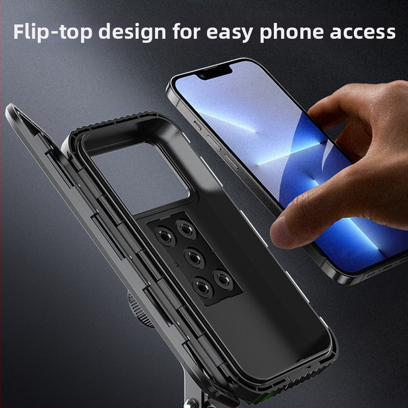 Road Myers nepremokavý držiak telefónu na bicykel, motorku a elektrické vozidlo; Materiál: plast; Univerzálna kompatibilita s mobilnými telefónmi; Možnosť vlastnej značky