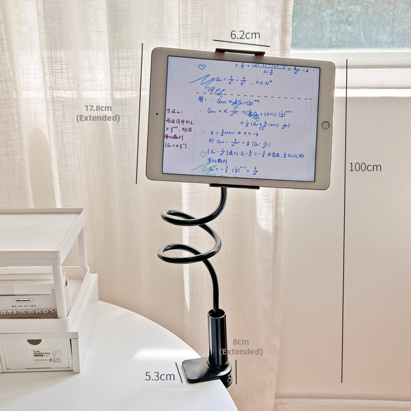 Telefona/tabletes turētājs pie galda malas, regulējams, universāls, plastmasas