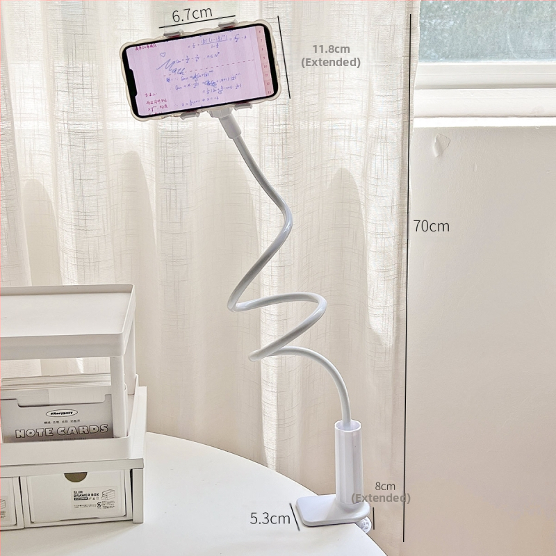 Telefona/tabletes turētājs pie galda malas, regulējams, universāls, plastmasas