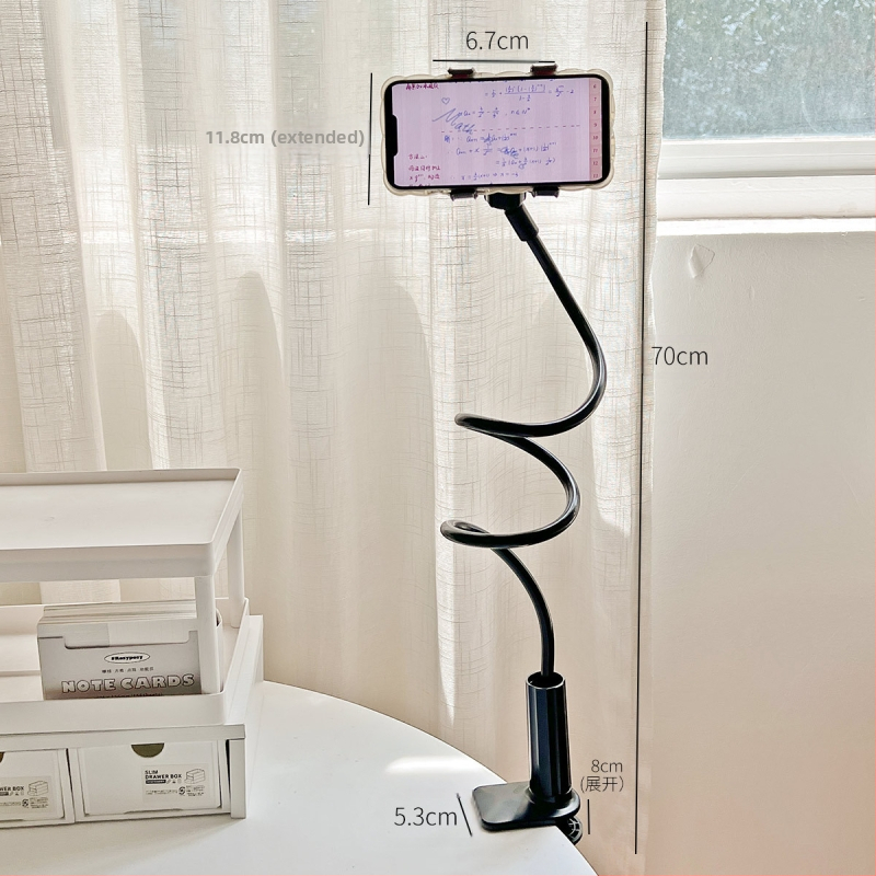 Telefona/tabletes turētājs pie galda malas, regulējams, universāls, plastmasas