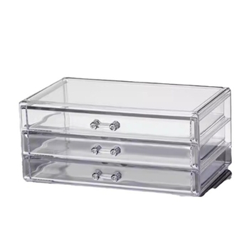 Three Ant Θήκη Αποθήκευσης Μαλαίων Παστέλ – Διαφανής Οργανωτής Γραφείου Με Συρτάρι, Πλαστικό, Χωρητικότητα 1 L, Με Καπάκι, Στοιβαζόμενος, Για Γραφική Ύλη και Καλλυντικά