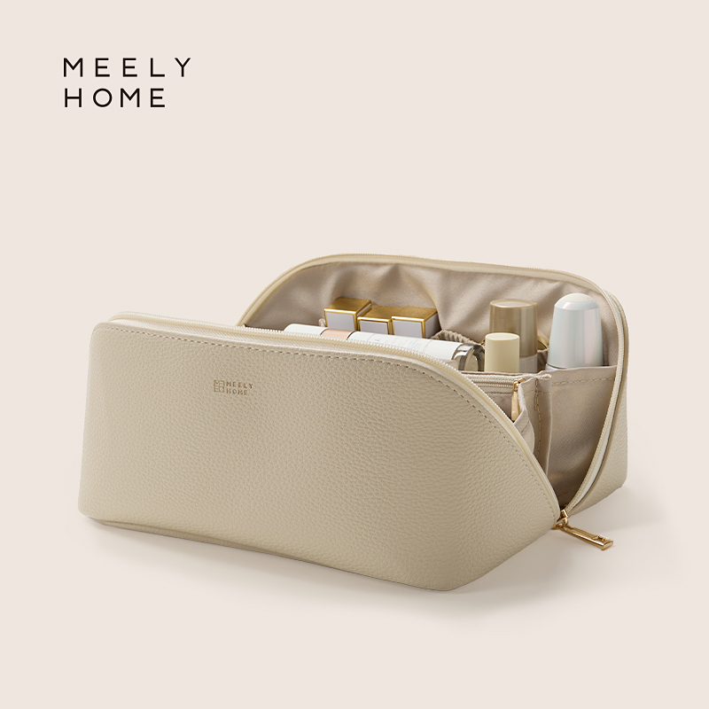 Sieviešu kosmētikas soma ar lielu ietilpību ceļojumiem, pārnēsājama