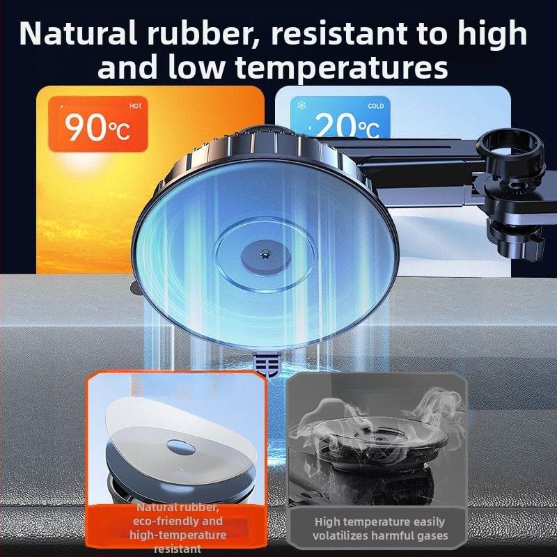 Βάση κινητού αυτοκινήτου με ασύρματη φόρτιση 7,5W, συγκολλητή βεντούζα για ταμπλό, αντικραδασμικό πλαίσιο