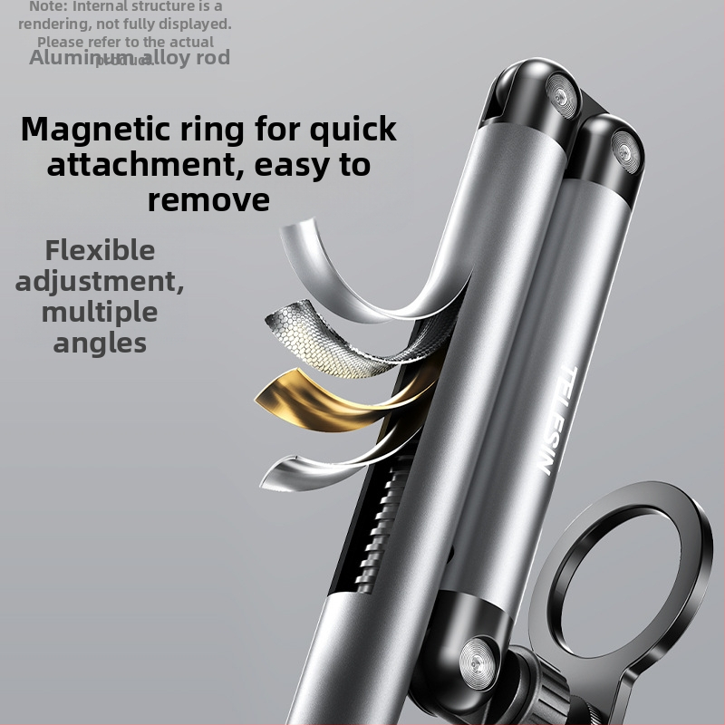 TELESIN Podstavec na telefón pre živé vysielanie s MagSafe — magnetická svorka, hliníková zliatina, univerzálny dizajn