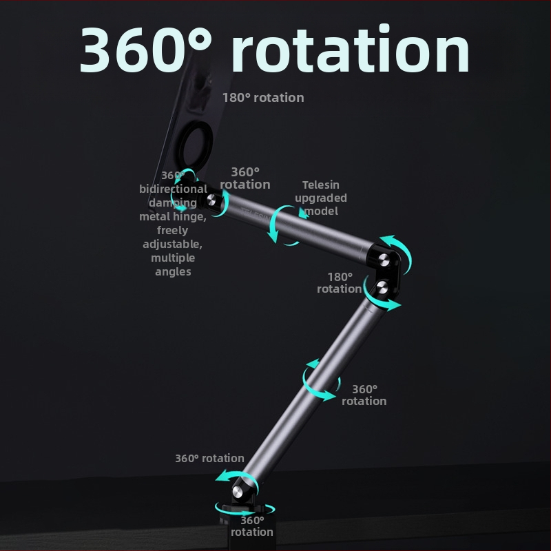 TELESIN Podstavec na telefón pre živé vysielanie s MagSafe — magnetická svorka, hliníková zliatina, univerzálny dizajn