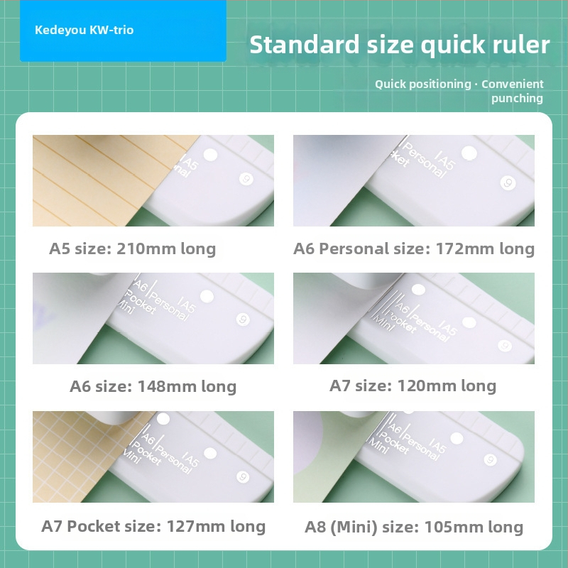 Χειροκίνητος τρυπητήρας σημειωματάριων με 3 τρύπες, 4 mm διάμετρος, μοντέλο 9027, Kw-trio/Kedeyou