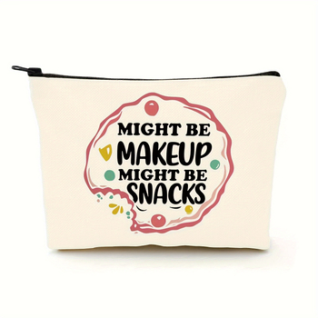 Τσαντάκι από καμβά με φερμουάρ για καλλυντικά και στυλό – φορητός σχεδιασμός, φρέσκο και γλυκό στυλ, οικιακή αποθήκευση για γυναίκες