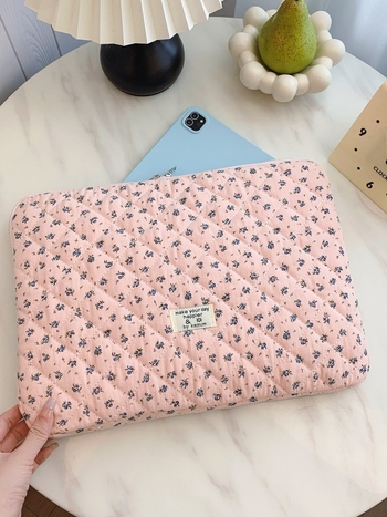 Planšetiniam kompiuteriui apsauginė dėklas su gėlių raštu, medvilnė išorė, poliesterio pamušalas
