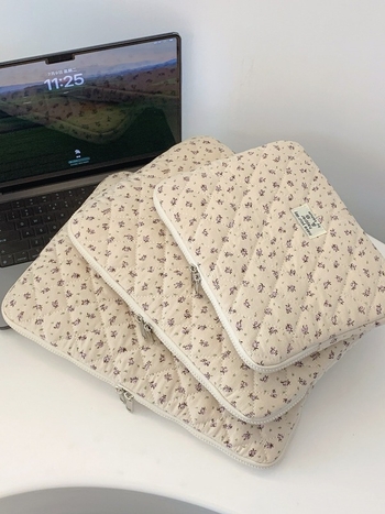 Planšetiniam kompiuteriui apsauginė dėklas su gėlių raštu, medvilnė išorė, poliesterio pamušalas