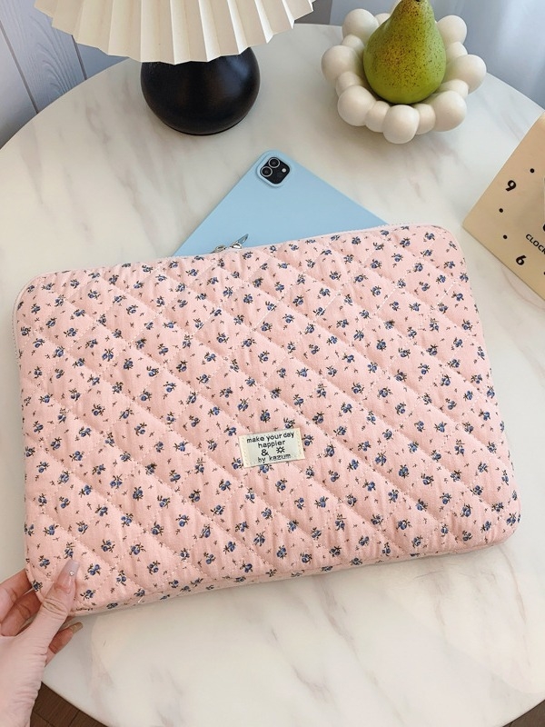 Planšetiniam kompiuteriui apsauginė dėklas su gėlių raštu, medvilnė išorė, poliesterio pamušalas