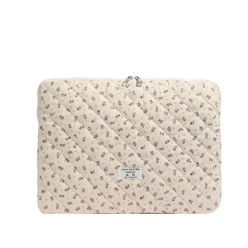 Planšetiniam kompiuteriui apsauginė dėklas su gėlių raštu, medvilnė išorė, poliesterio pamušalas