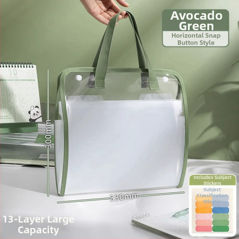 Папка-органайзер с акордеонни отделения и дръжка – Huiyuemei 002, пластмасова, 13 отделения, персонализиране