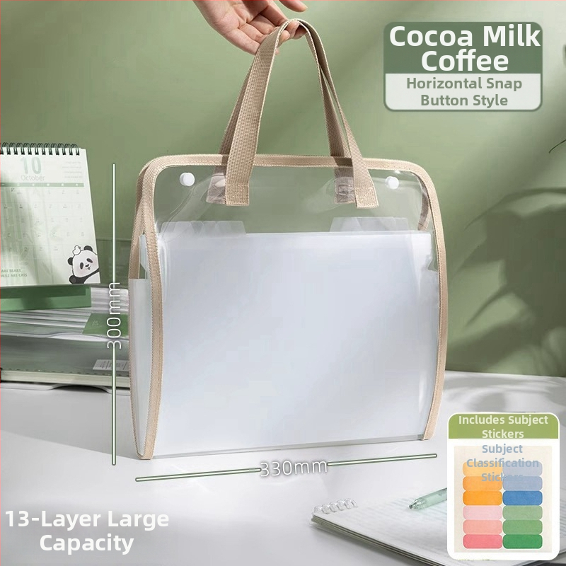 Папка-органайзер с акордеонни отделения и дръжка – Huiyuemei 002, пластмасова, 13 отделения, персонализиране