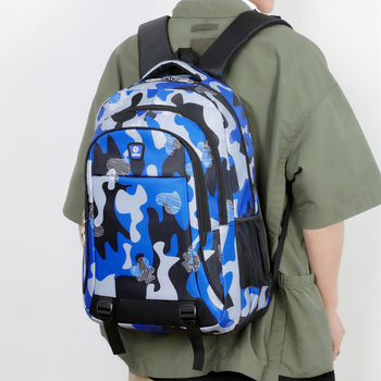 Unisex σακίδιο για ταξίδια, νάιλον, γεωμετρικό μοτίο, χωρητικότητα 20–35 L, πολυεστερική επένδυση, καμπύλο λουρί ώμου