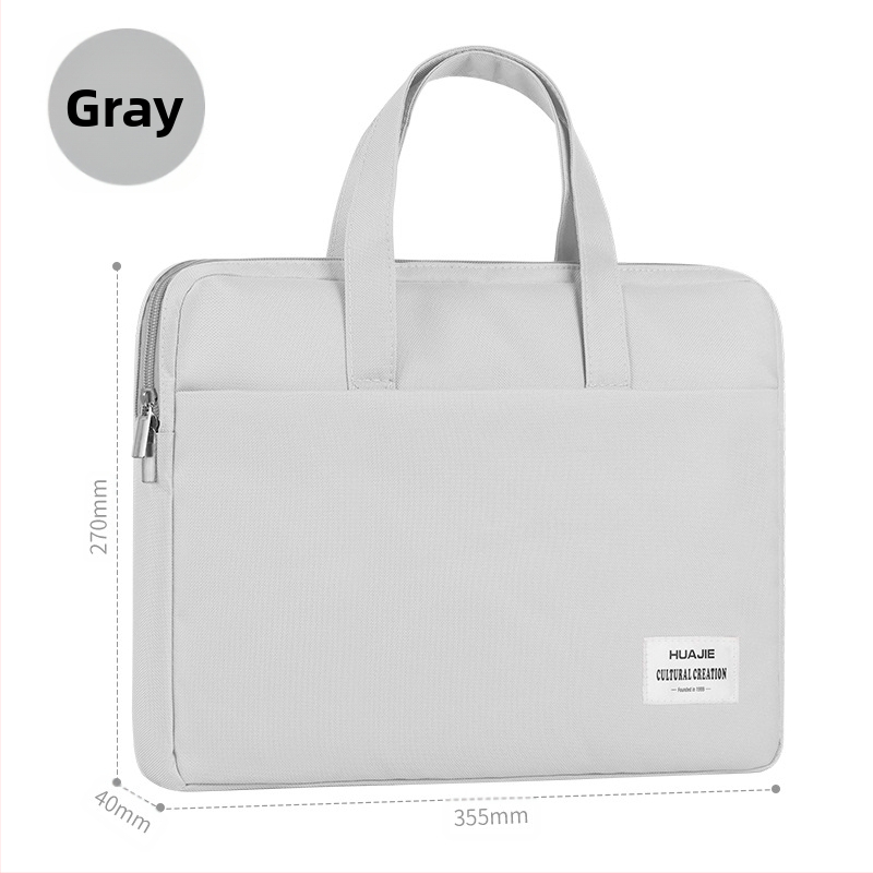 Платнена чанта за файлове EN248, училищна и офисна, с цип, квадратен дизайн, марка HUA JIE