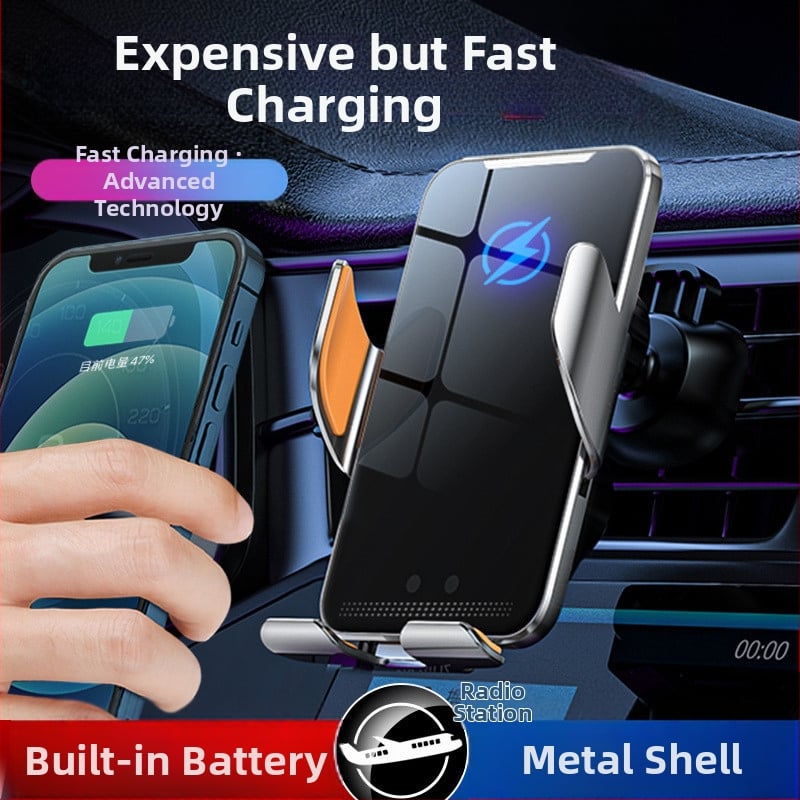 Chiweng βάση κινητού αυτοκινήτου με ασύρματη φόρτιση, εγκατάσταση με βαρύτητα, αυτόματη σύσφιξη, μαγνητική φόρτιση, συμβατή με ταμπλό