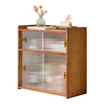 3-όροφος επιτραπέζιος χώρος αποθήκευσης – προστασία από σκόνη και υγρασία, ξύλο/μπαμπού, για γραφείο και σπίτι