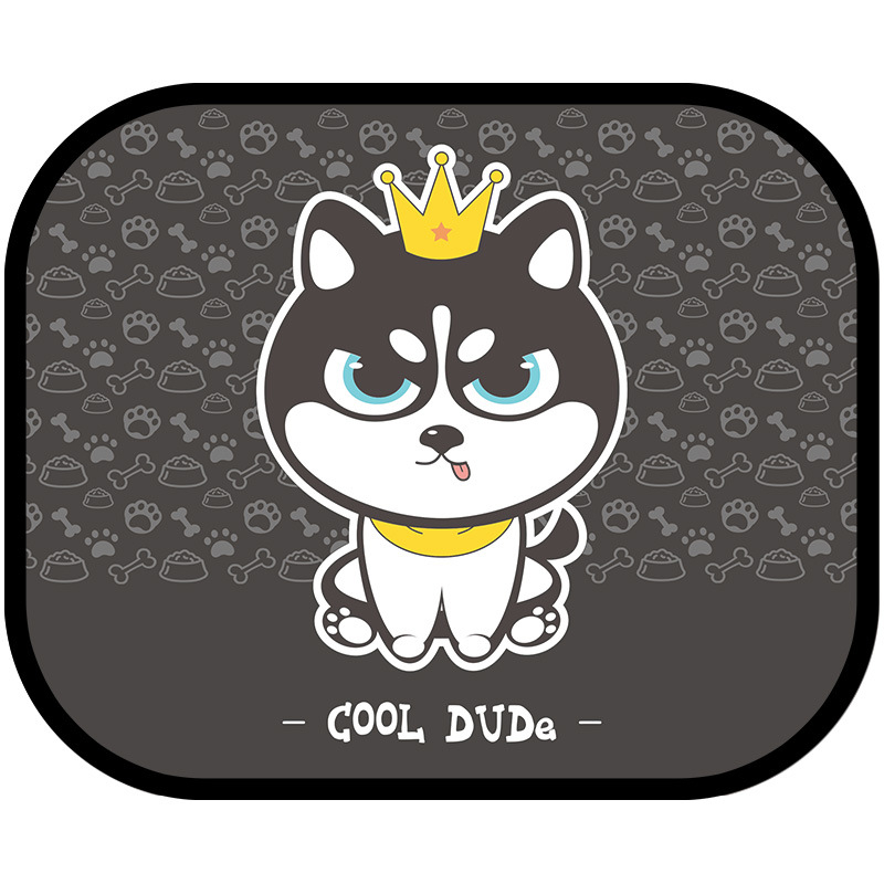 Chenji PVC automobilių šoninio lango saulės skydelis su statiniu priklijimu – universalus, animaciniu stiliumi, modelis N978