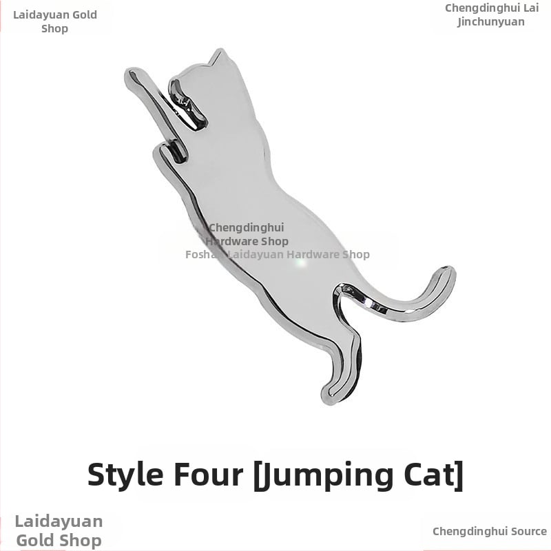 3D auto uzlīme ar kaķi – aizmugurējais un sānu emblēma, uzstādīšana ar sūkņa uzgali, radošs trijstūra loga dekors