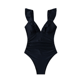Costum de baie întreg pentru femei cu șnur reglabil pe spate, exterior nailon 82%, căptușeală nailon 82%, greutate 195 g