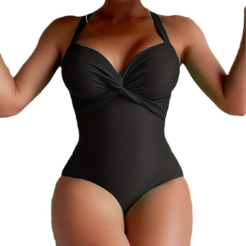 Γυναικείο ολόσωμο μαγιό – χωρίς μανίκια, με επένδυση στήθους, μονόχρωμο, πολυεστέρας 82% με επένδυση σπάντεξ 18%