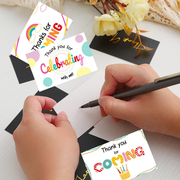 Ačiū už atvykimą kortelė - Dvigubo vario popierius, 50 lapų pakuotėje, Pritaikoma