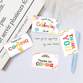 Ačiū už atvykimą kortelė - Dvigubo vario popierius, 50 lapų pakuotėje, Pritaikoma