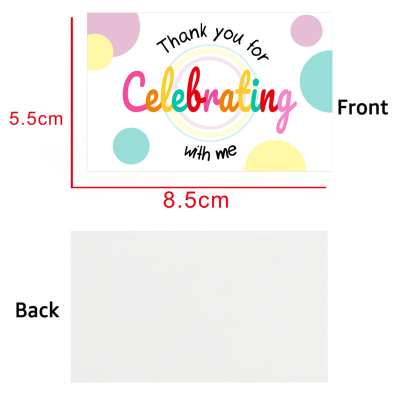 Ačiū už atvykimą kortelė - Dvigubo vario popierius, 50 lapų pakuotėje, Pritaikoma