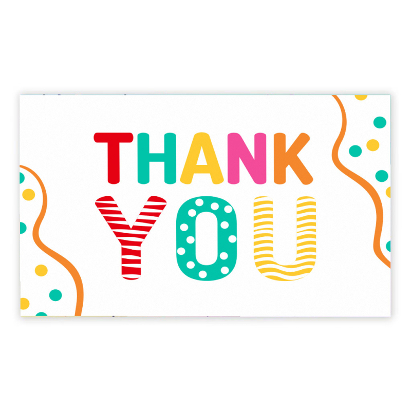 Ačiū už atvykimą kortelė - Dvigubo vario popierius, 50 lapų pakuotėje, Pritaikoma