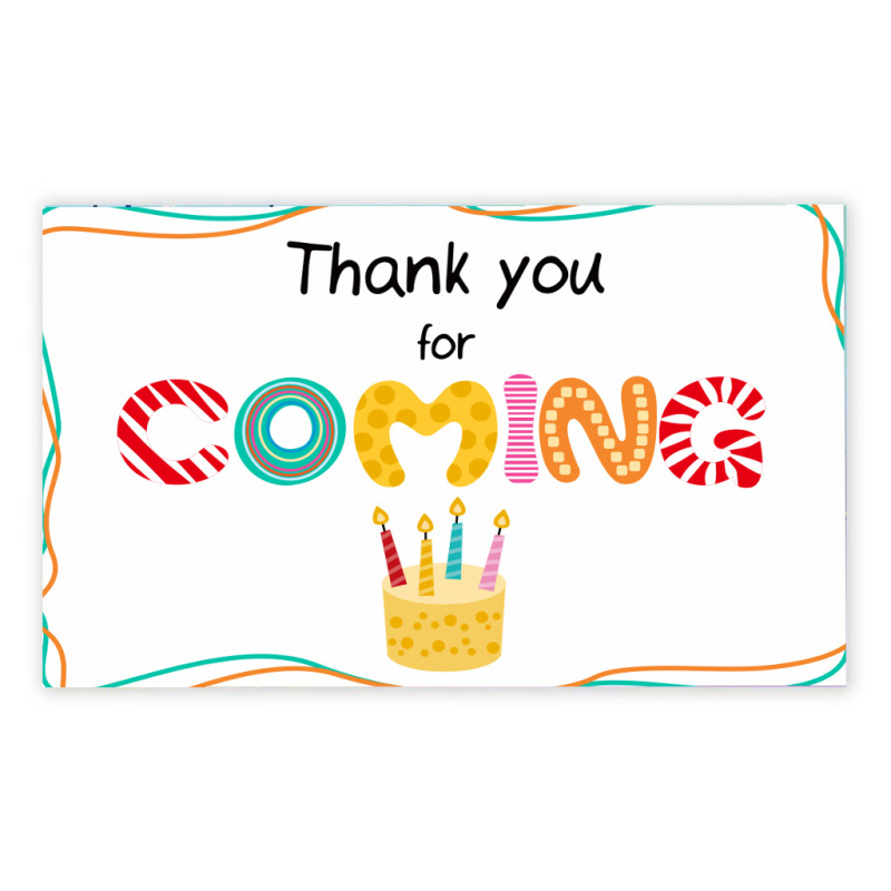 Ačiū už atvykimą kortelė - Dvigubo vario popierius, 50 lapų pakuotėje, Pritaikoma