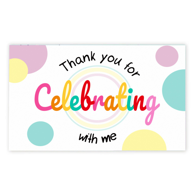 Ačiū už atvykimą kortelė - Dvigubo vario popierius, 50 lapų pakuotėje, Pritaikoma