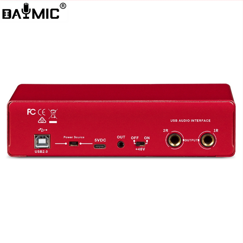 Външна професионална USB звукова карта – без драйвери, за жив запис и караоке, настройване на звука (Модел MD22; Захранване: 0; Лансирана: 2022)