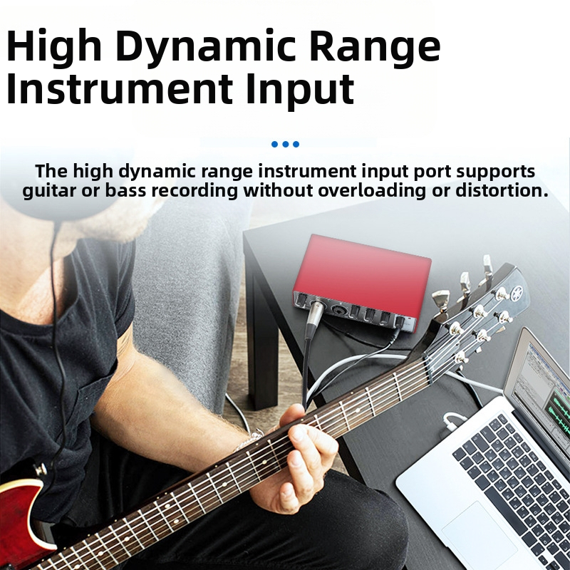 Външна професионална USB звукова карта – без драйвери, за жив запис и караоке, настройване на звука (Модел MD22; Захранване: 0; Лансирана: 2022)