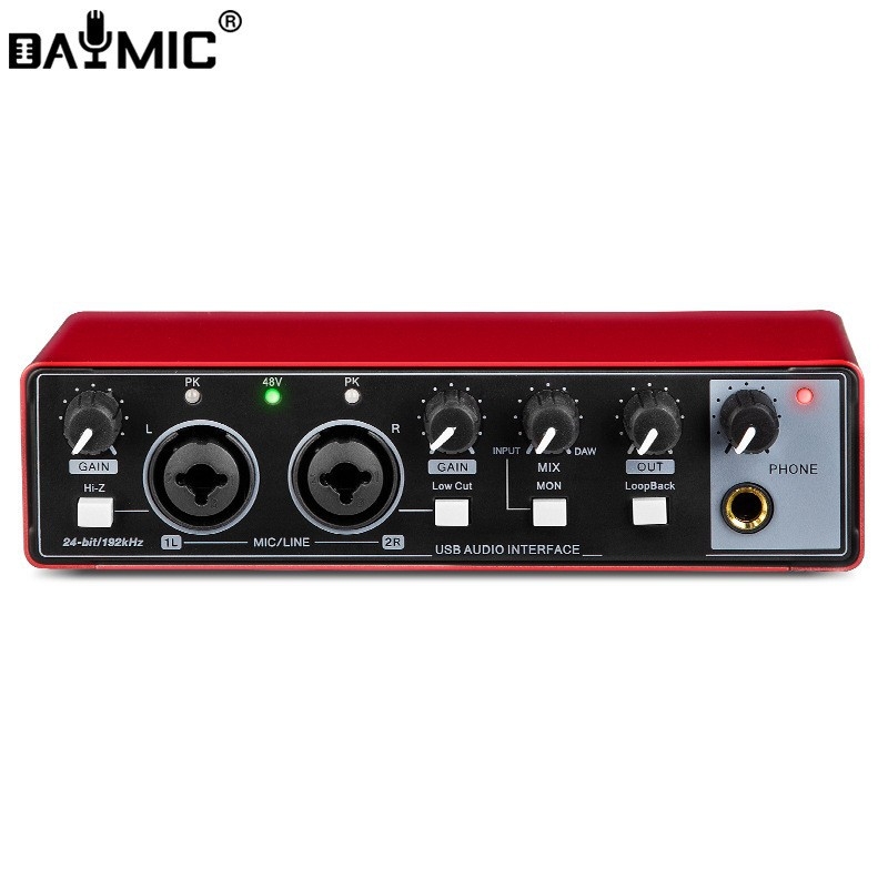 Външна професионална USB звукова карта – без драйвери, за жив запис и караоке, настройване на звука (Модел MD22; Захранване: 0; Лансирана: 2022)