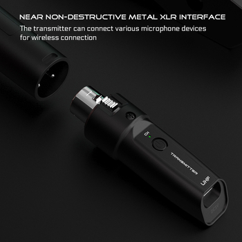 Δυναμικό χειρός μικρόφωνο με ασύρματο σύστημα πομπού-δέκτη, MYS U12, UHF 550–573 MHz, 20 κανάλια