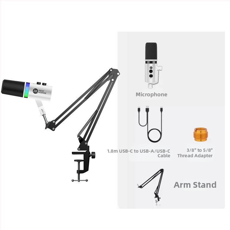 NV7 RGB Gaming USB/XLR δυναμικό μικρόφωνο για ζωντανές μεταδόσεις, ηχογράφηση και καραόκε — καρδιοειδές, Ασύρματο συμβατό, SNR ≥ 100 dB