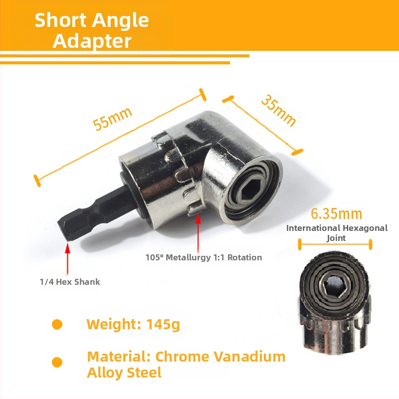 105-градусов ъглов адаптер за винтоверт, хром-ванадий стомана, марка: Other