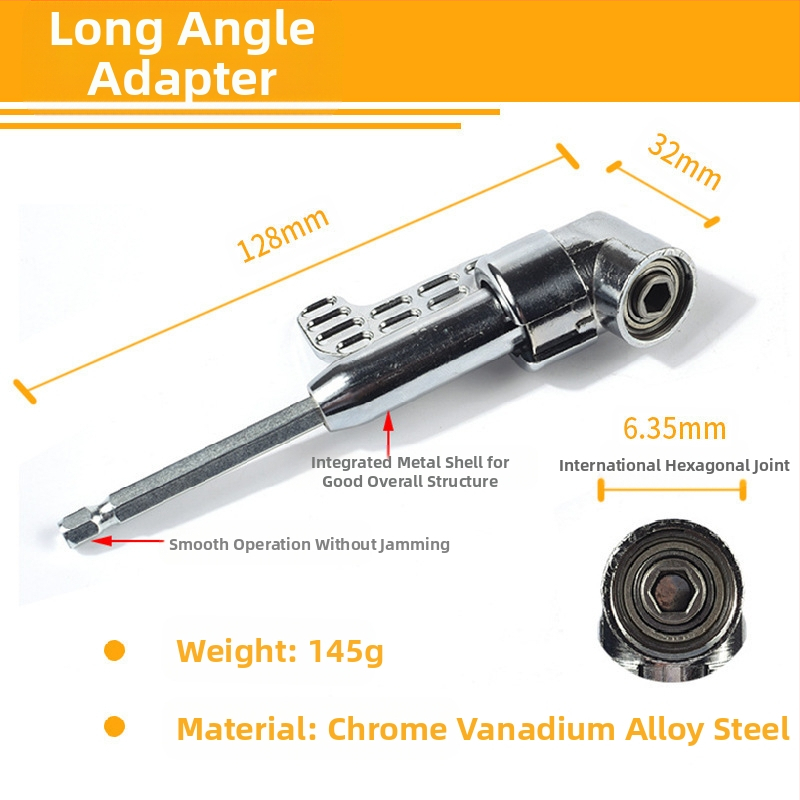 105-градусов ъглов адаптер за винтоверт, хром-ванадий стомана, марка: Other