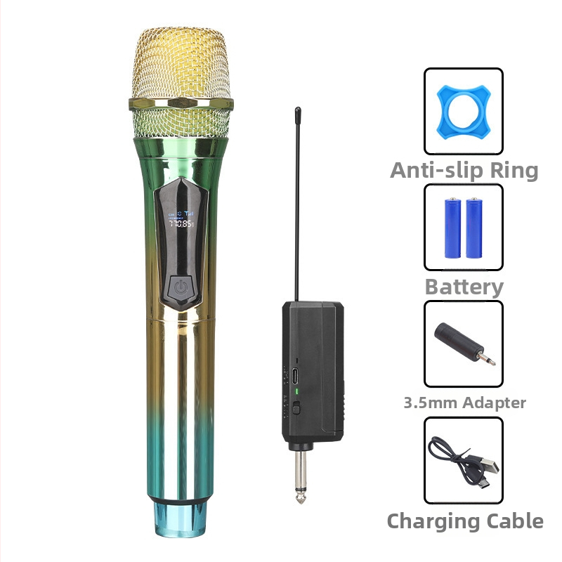 Ασύρματο μικρόφωνο καραόκε για σκηνή, μοντέλο W78, εύρος 100 Hz-20 kHz, SNR >=75 dB, αυτονομία 6-8 ωρών, 2000-4000 mAh μπαταρία