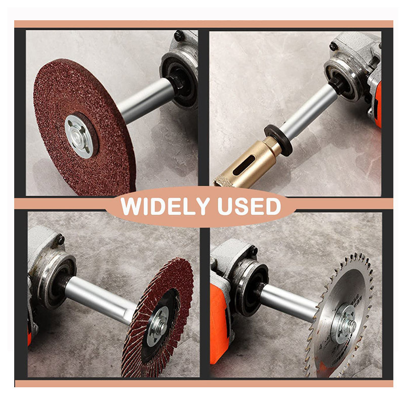 100-тип удължителен комплект за ъглошлайф: връзващ прът, удължителен вал, адаптер за винтов вал и притискаща плоча — лагерна стомана