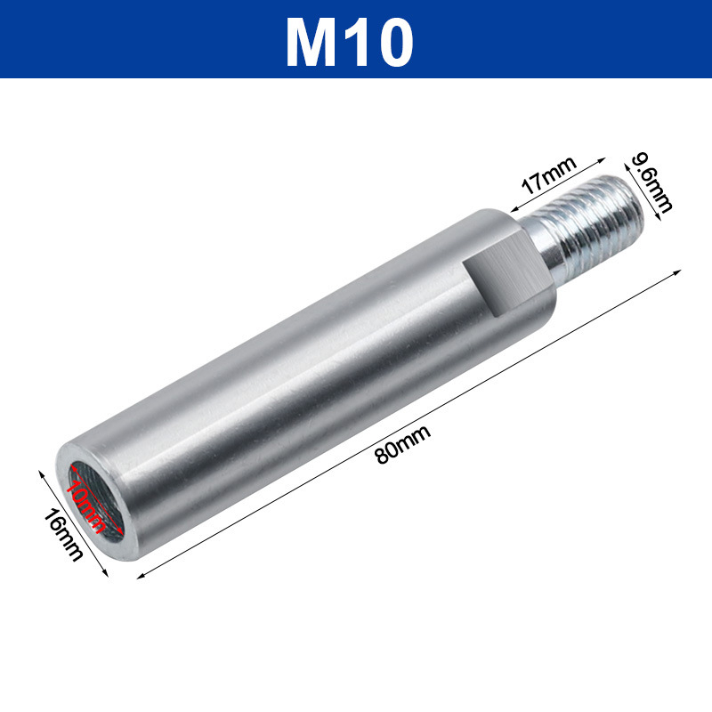 100-тип удължителен комплект за ъглошлайф: връзващ прът, удължителен вал, адаптер за винтов вал и притискаща плоча — лагерна стомана