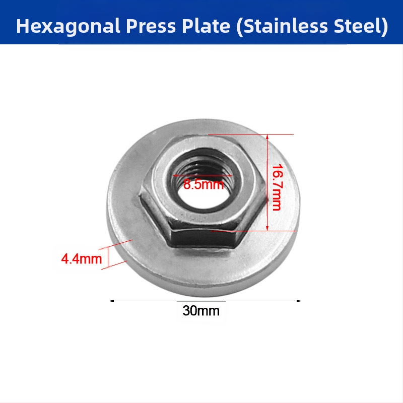 100-тип удължителен комплект за ъглошлайф: връзващ прът, удължителен вал, адаптер за винтов вал и притискаща плоча — лагерна стомана