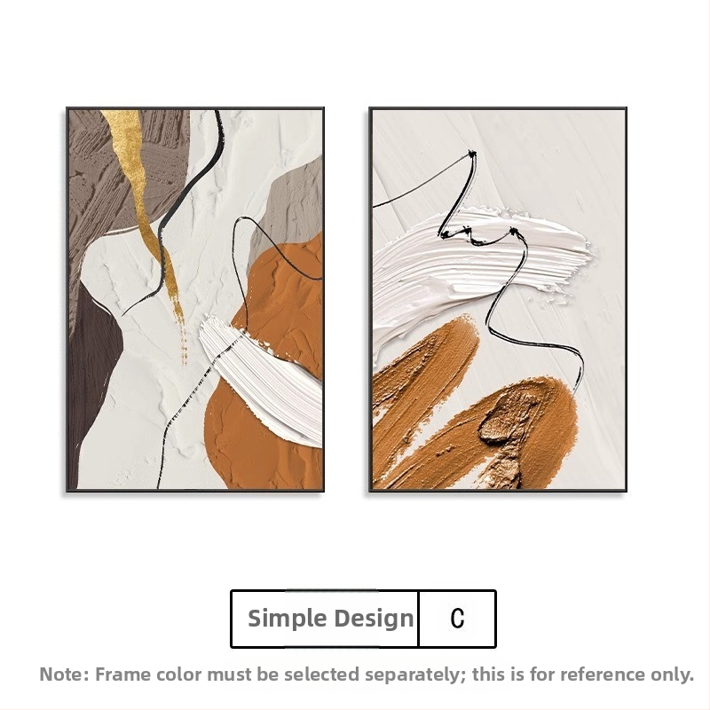 Фреймувана стенна картина – прост модерен стил, inkjet печат върху текстилен филм с модел, рамка от алуминиева сплав, за интериори в ресторанти