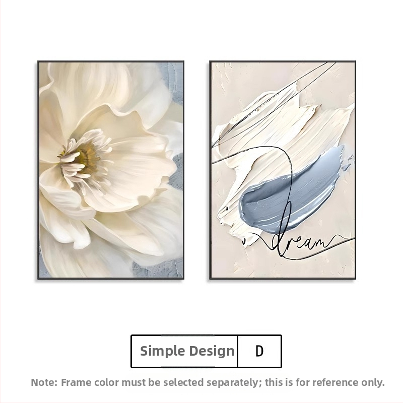 Фреймувана стенна картина – прост модерен стил, inkjet печат върху текстилен филм с модел, рамка от алуминиева сплав, за интериори в ресторанти